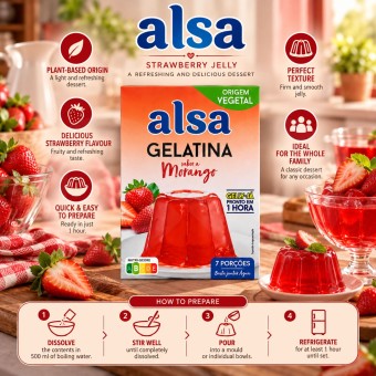 ALSA® Gelatina de Fresa 105g
