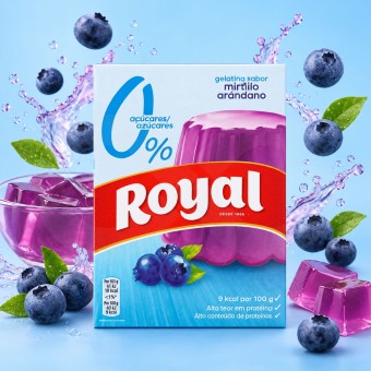 ROYAL� Blueberry Flavoured Jelly 0% Sugar 31g