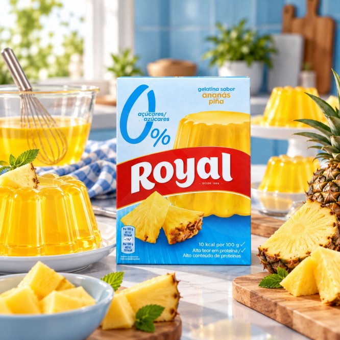 ROYAL® Götterspeise mit Ananasgeschmack 0% Zucker 31g