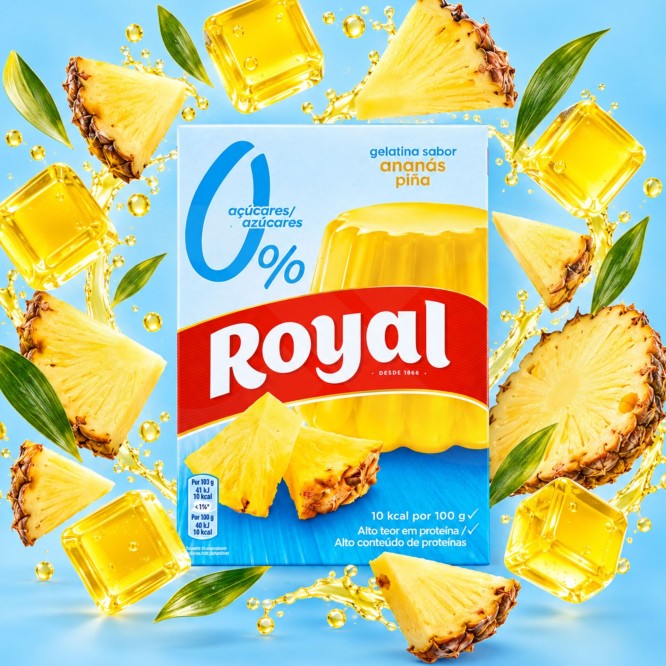ROYAL® Götterspeise mit Ananasgeschmack 0% Zucker 31g