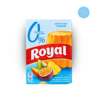 ROYAL� Tropical Fruit Flavoured Jelly 0% Sugar 31g