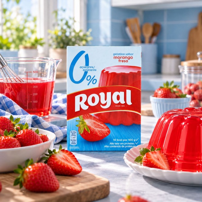 ROYALŪ Strawberry Flavoured Jelly 0% Sugar 31g