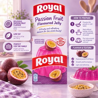 ROYAL� Passion Fruit Flavoured Jelly 114g
