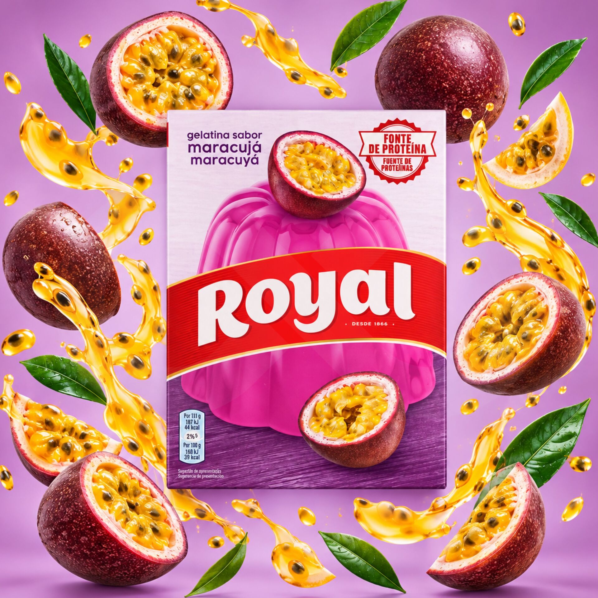 ROYAL® Gelée Dessert au Fruit de la Passion 114g