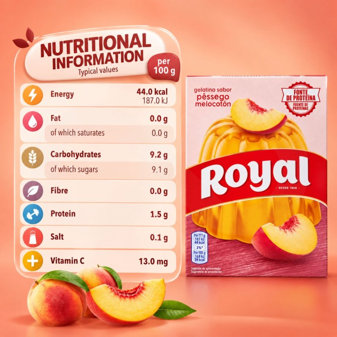 ROYAL® Gelatina alla Pesca 114g