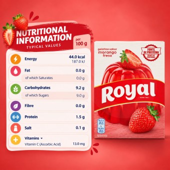 ROYAL� Strawberry Flavoured Jelly 114g