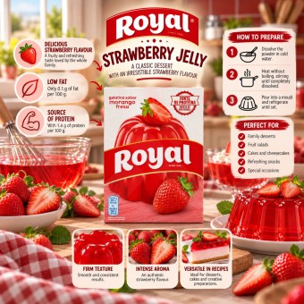 ROYAL� Strawberry Flavoured Jelly 114g
