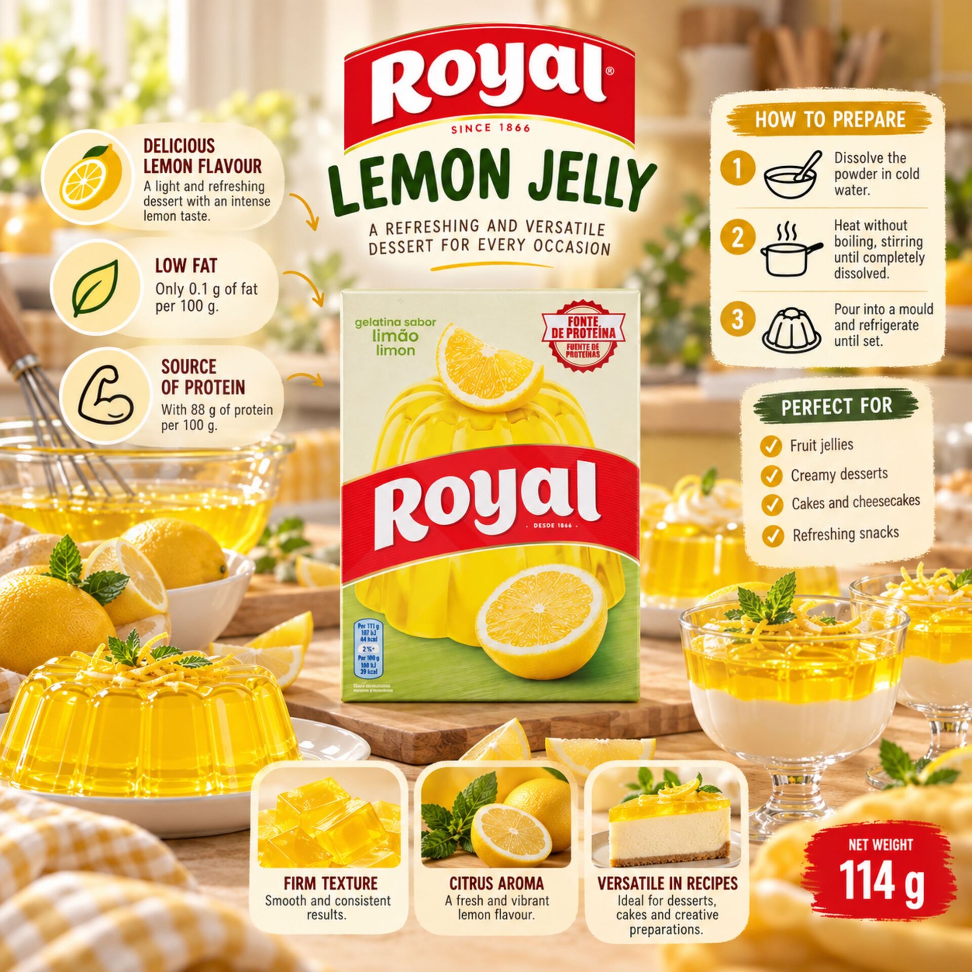 ROYAL® Gelée Dessert au Citron 114g