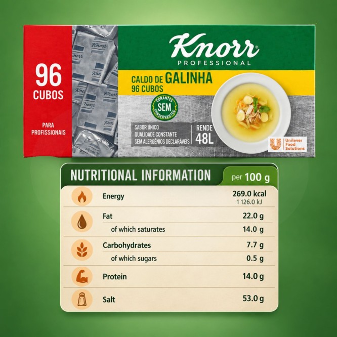 KNORR® Caldo de Pollo 96 uds.