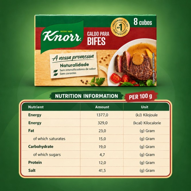KNORR� Dadi da Brodo per Bistecche 8 pz
