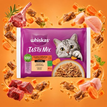 WHISKASŽ Tasty Mix Country Collection 4x85g WHISKASŽ Tasty Mix Country Collection 4x85g