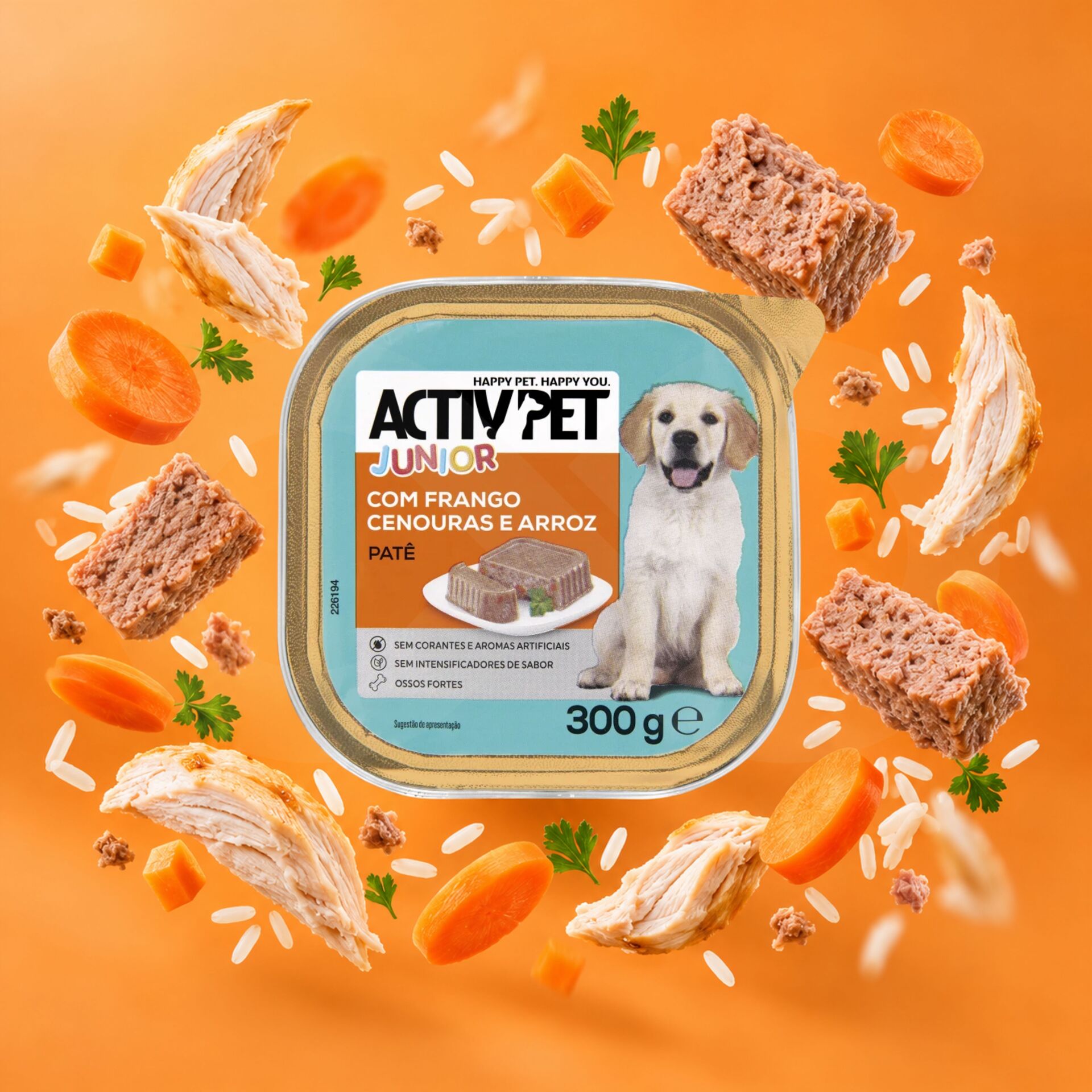 ACTIVPET® Junior Paté con Pollo, Carote e Riso 300g