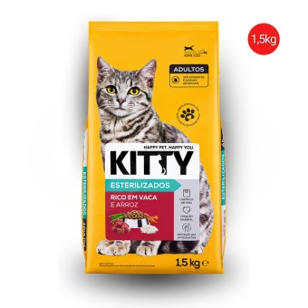 KITTY® Trockenfutter für Sterilisierte Katzen mit Hohem Rind KITTY® Trockenfutter für Sterilisierte Katzen mit Hohem Rind