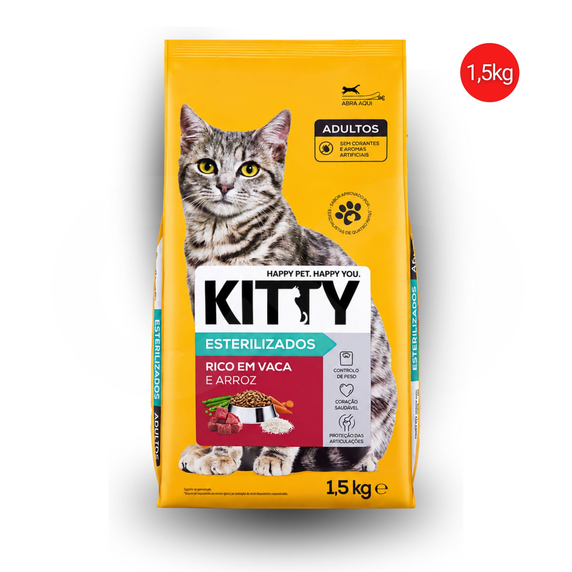 KITTY® Crocchette per Gatti Sterilizzati Ricche di Manzo 1,5