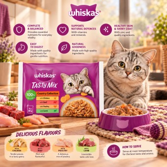 WHISKAS® Tasty Mix Country Collection 4x85g