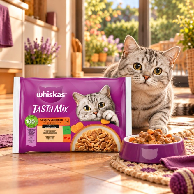 WHISKAS� Tasty Mix Country Collection 4x85g