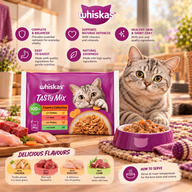 WHISKAS® Tasty Mix Country Collection 4x85g