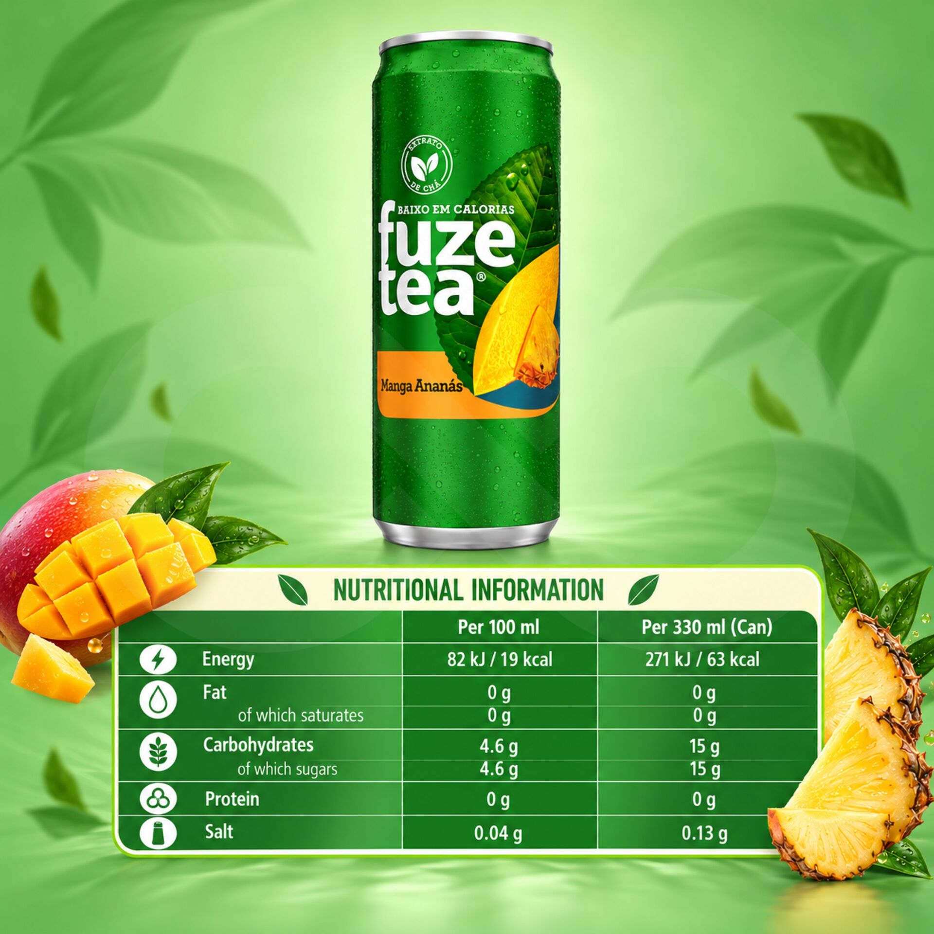 FUZE TEA® Mango y Piña 330ml