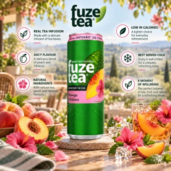 FUZE TEA® Pêche et Hibiscus 330ml