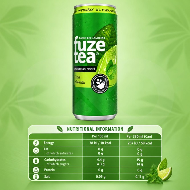 FUZE TEA� Lima e Menta 330ml