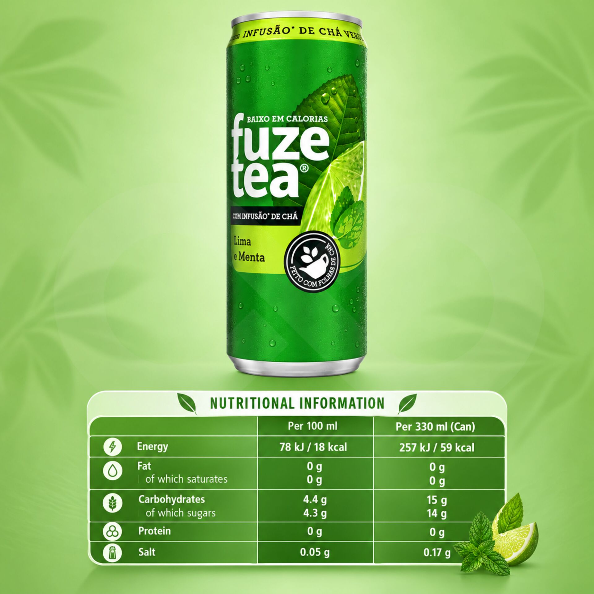 FUZE TEA® Citron Vert et Menthe 330ml