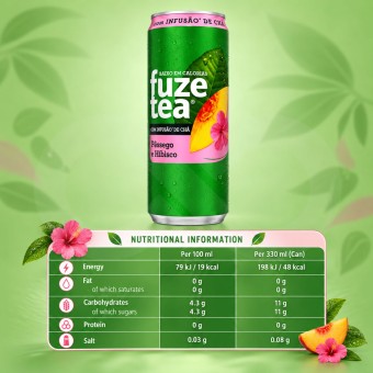 FUZE TEA® Pêche et Hibiscus 330ml