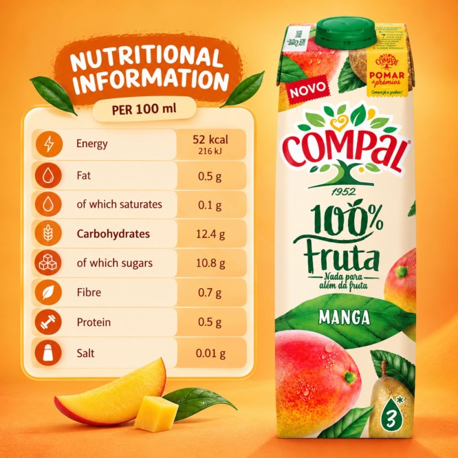 COMPAL� Mango 100% Fruit 1L