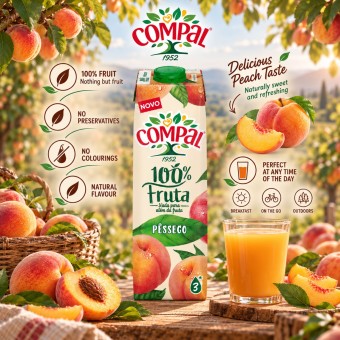 COMPAL� Peach 100% Fruit 1L