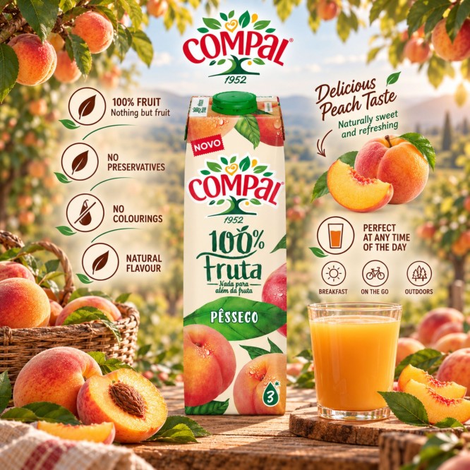 COMPAL� Peach 100% Fruit 1L