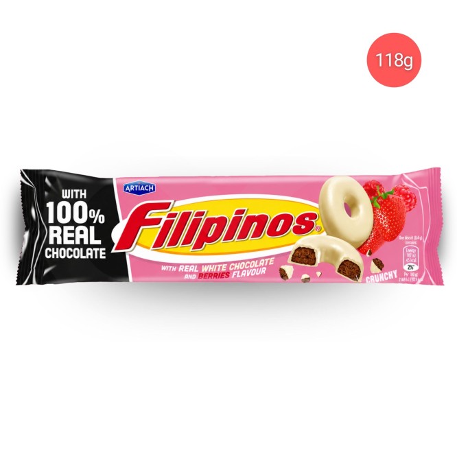ARTIACH� Filipinos Chocolate Branco e Frutos Vermelhos 118g