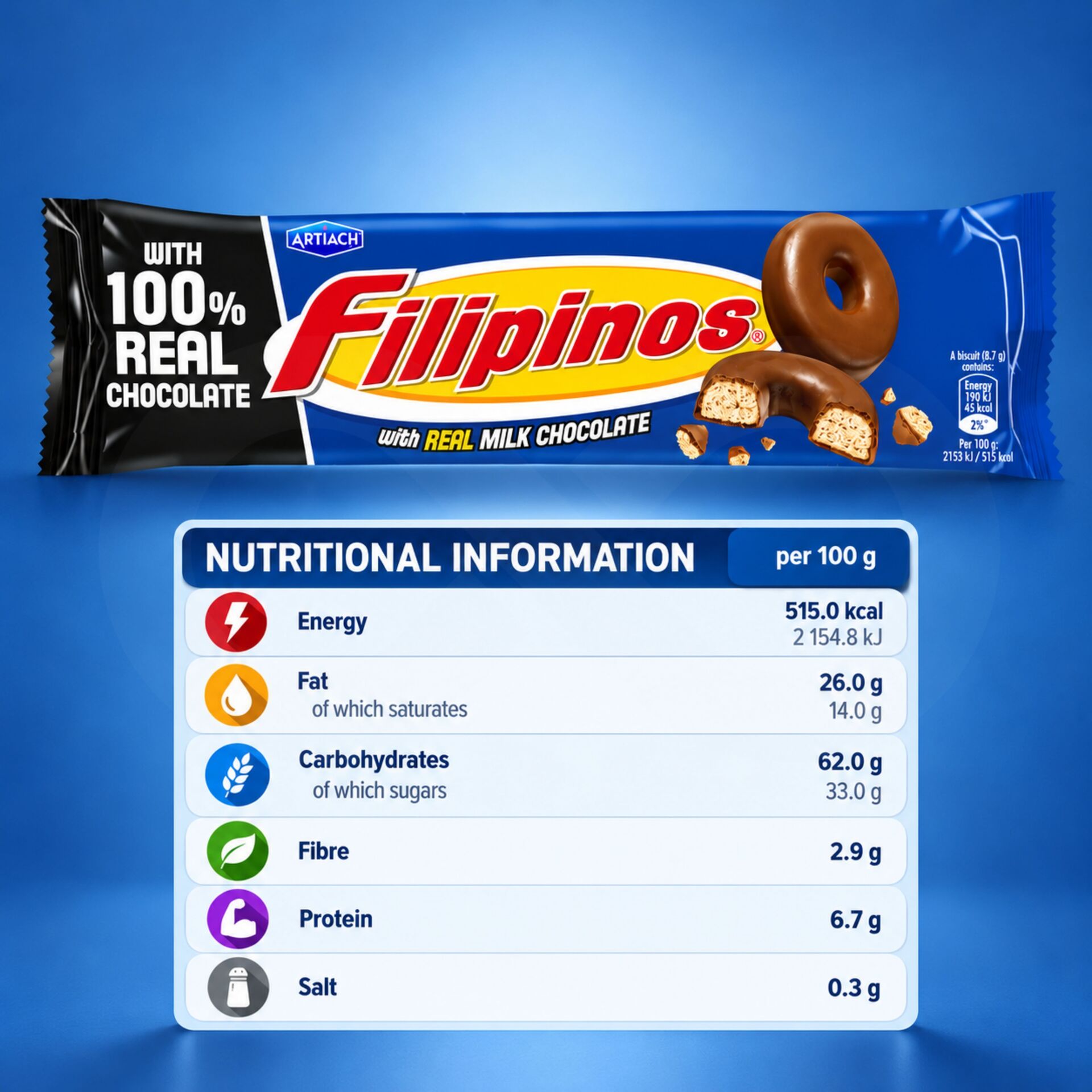 ARTIACH® Filipinos Czekolada Mleczna 128g