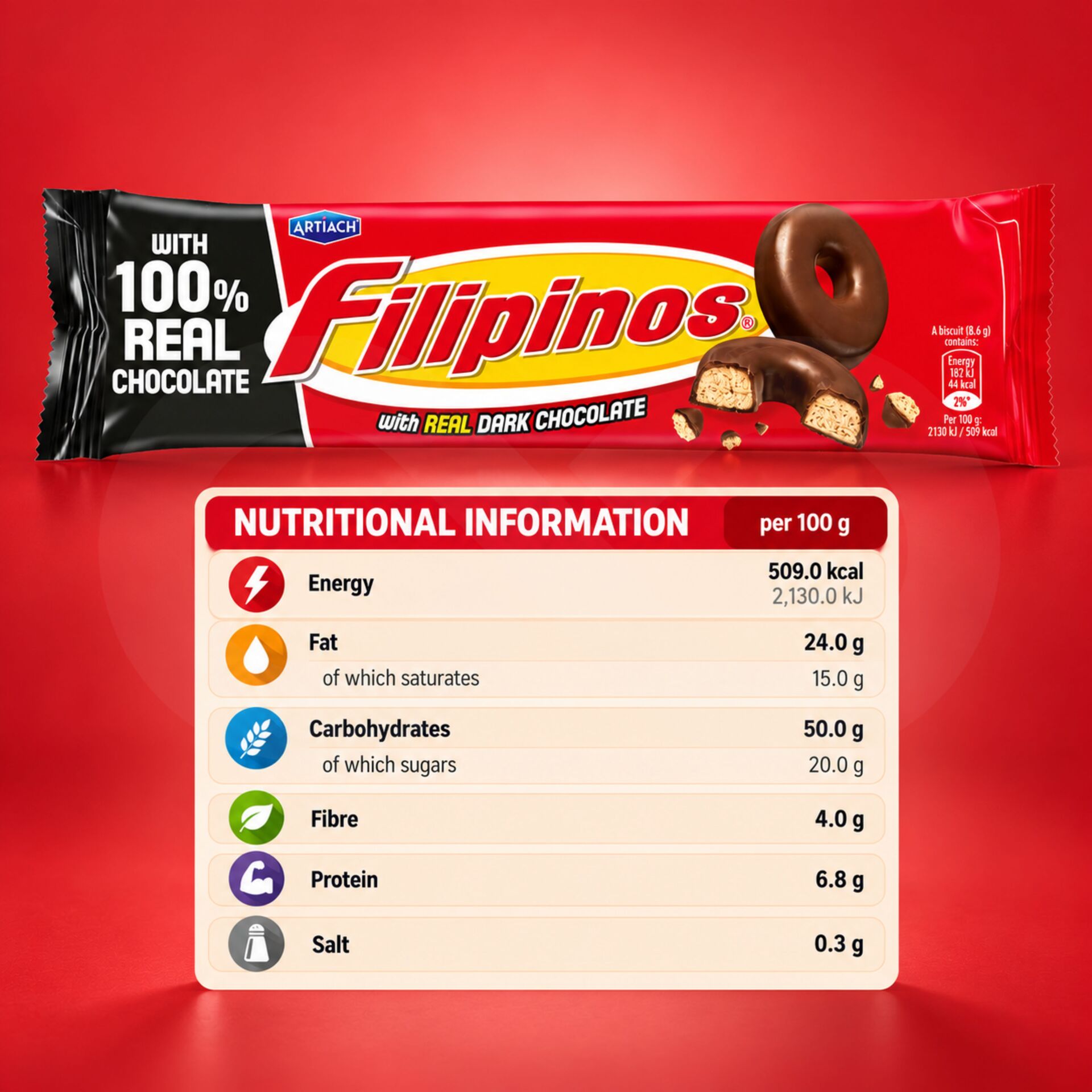 ARTIACH® Filipinos Pure Chocolade 128g