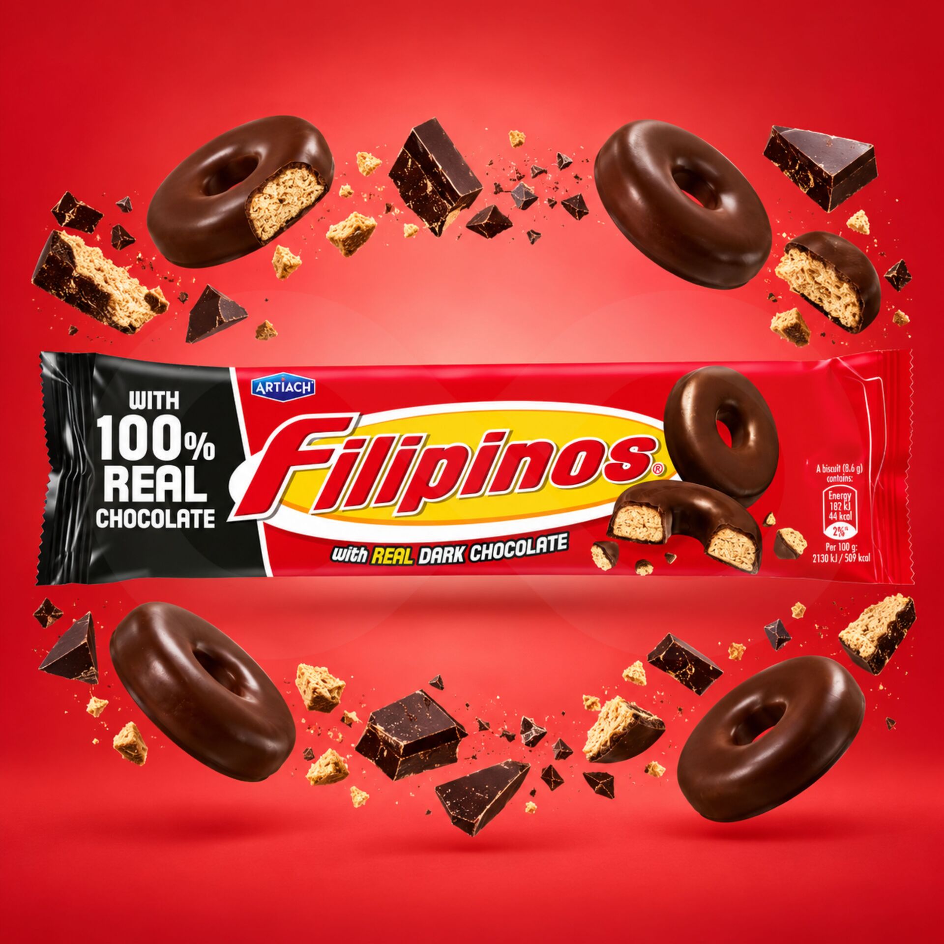 ARTIACH® Filipinos Cioccolato Fondente 128g