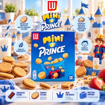LU� Mini Prince Chocolate Biscuits 160g
