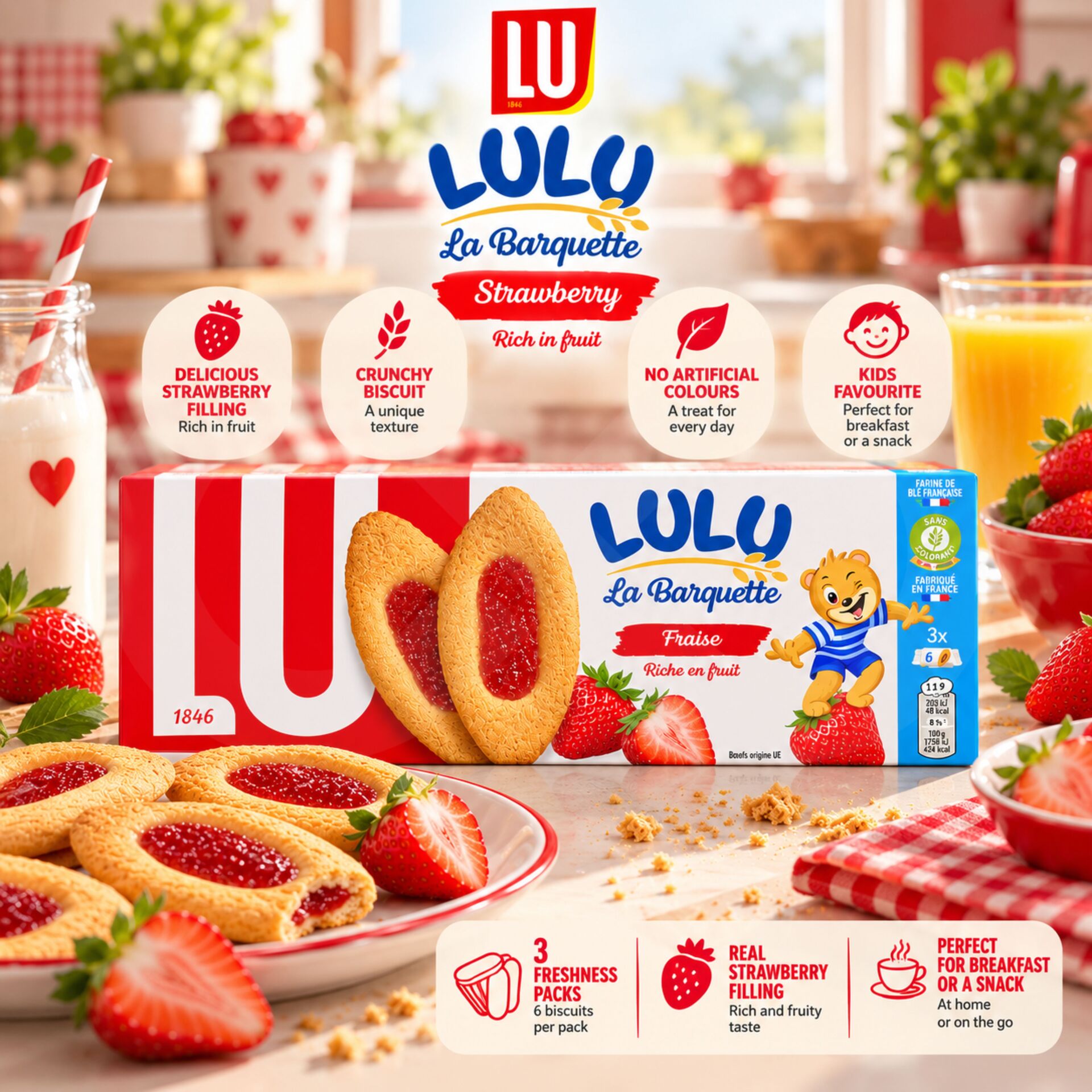 LUŽ Lulu Cakebootjes met Aardbeienvulling 120g