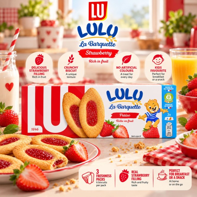 LU� Lulu Cakebootjes met Aardbeienvulling 120g