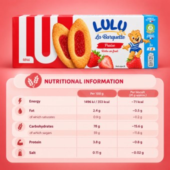 LUŽ Lulu Strawberry-Filled Sponge Cakes 120g