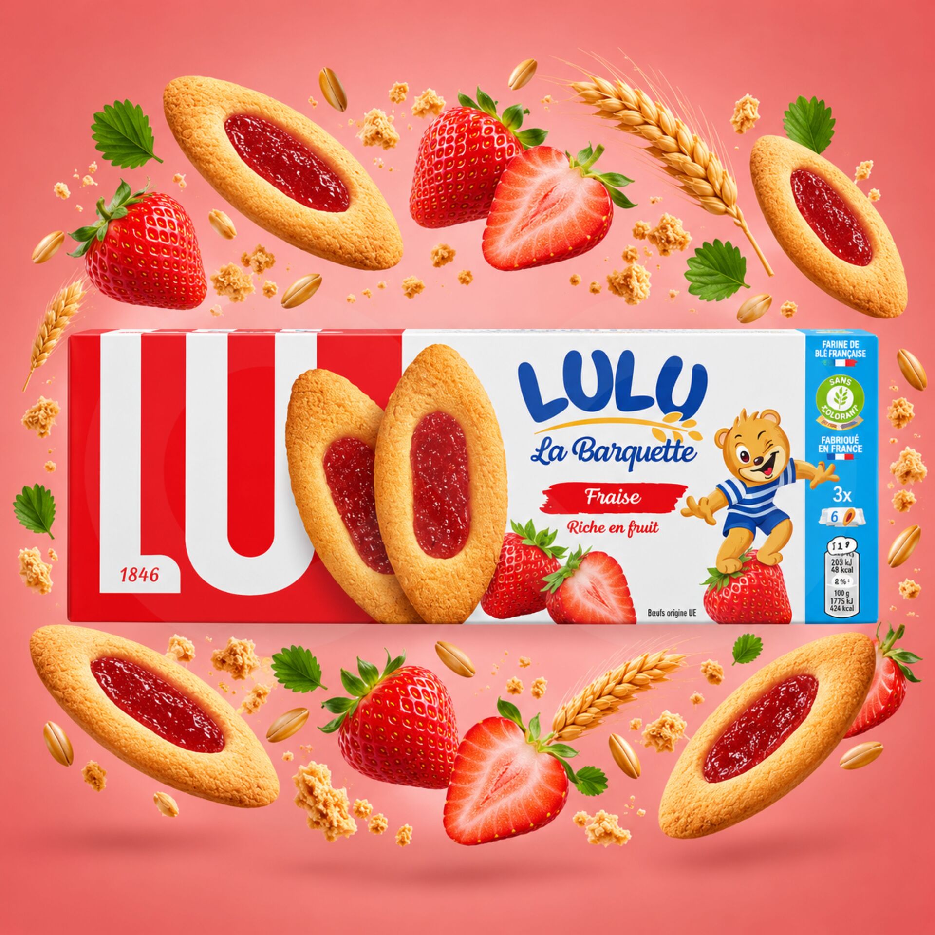 LUŽ Lulu Cakebootjes met Aardbeienvulling 120g