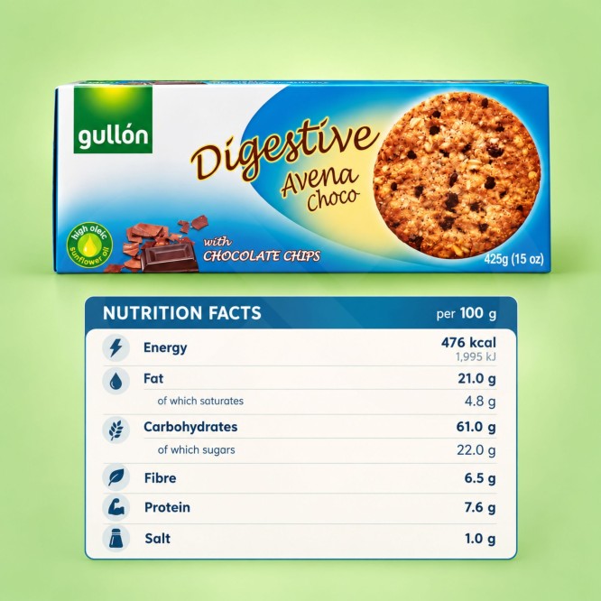GULLÓN® Digestive Haver- en Chocoladekoekjes 425g