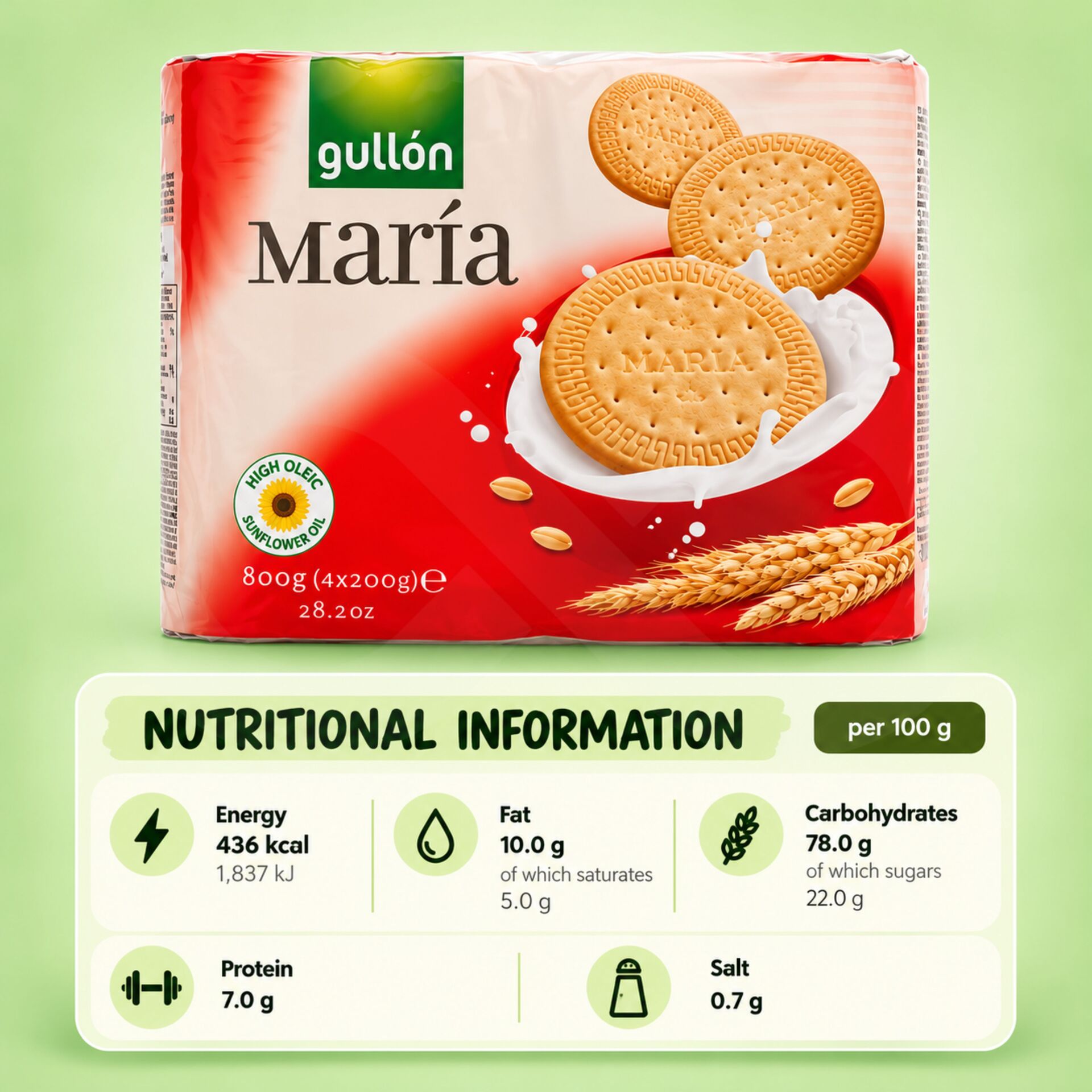 GULLÓN® Maria Biscuits 800gr