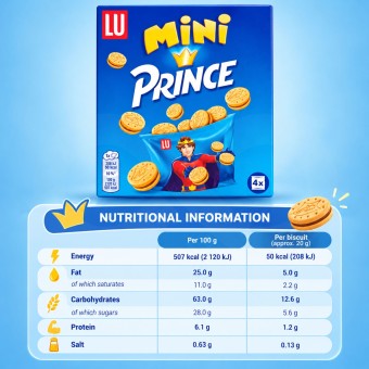 LU� Mini Prince Chocolate Biscuits 160g