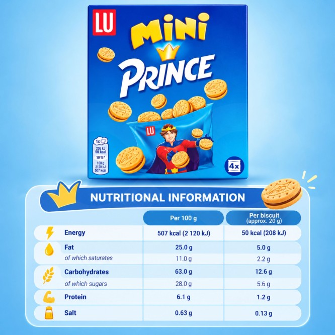 LU� Mini Prince Chocolate Biscuits 160g