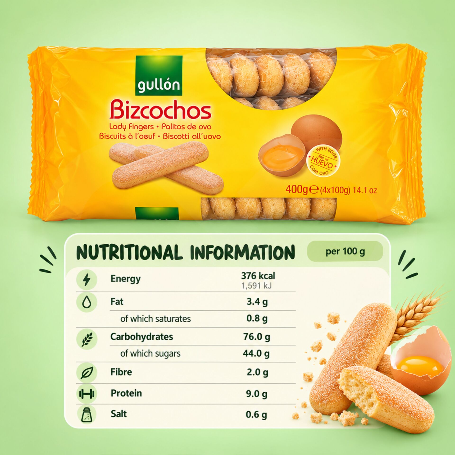 GULLÓN® Ladyfinger Biscuits 400g