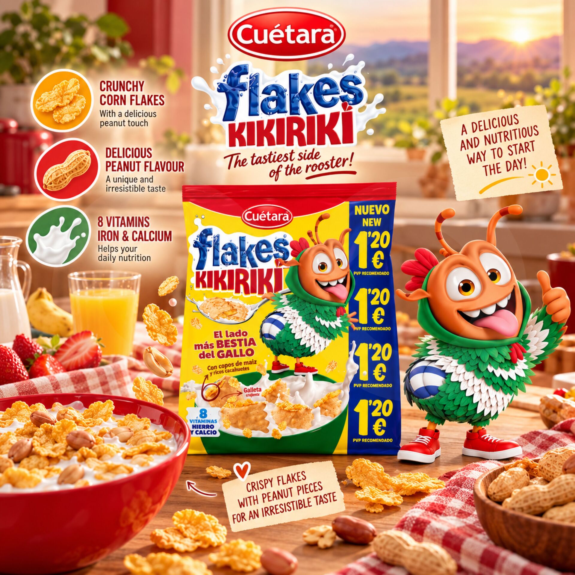CUÉTARA® FLAKES Kikiriki 120g