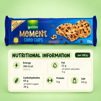 GULLÓN® Moment Choco Chips 150gr