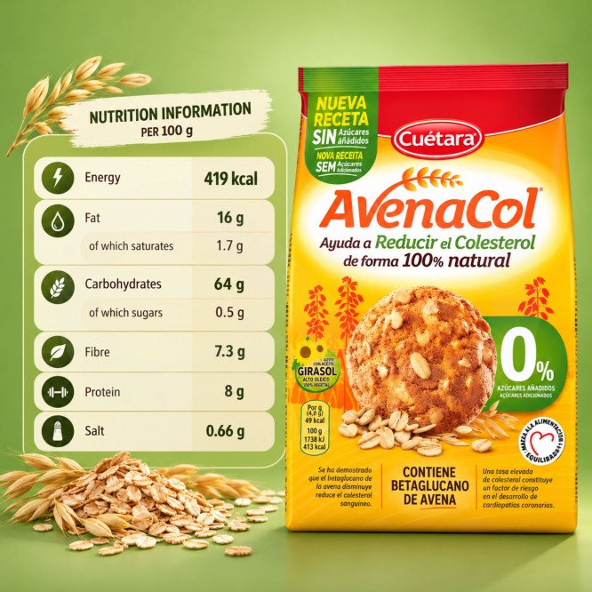 CUÉTARA® Biscotti Avenacol 250g