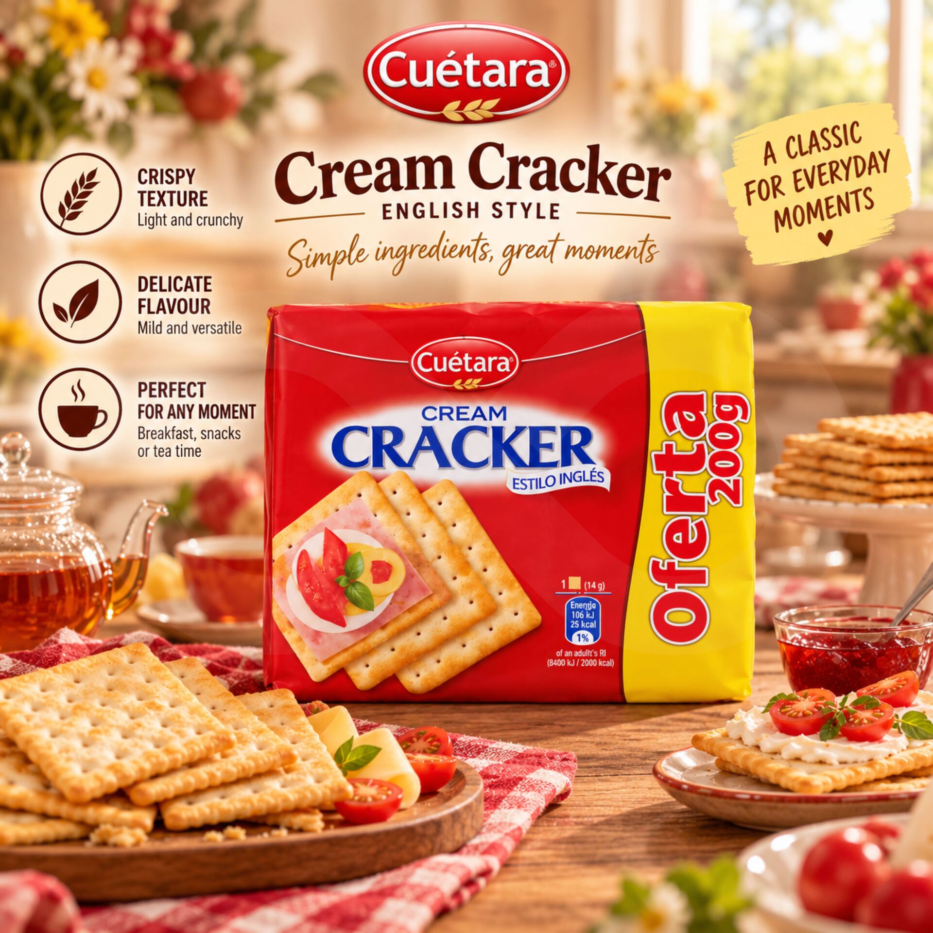 CUÉTARA® Cream Cracker Stile Inglese 600g