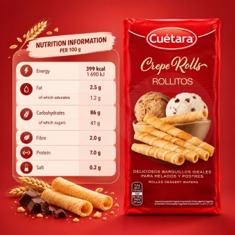 CUÉTARA® Rotolini di Crêpe Rollitos 225g