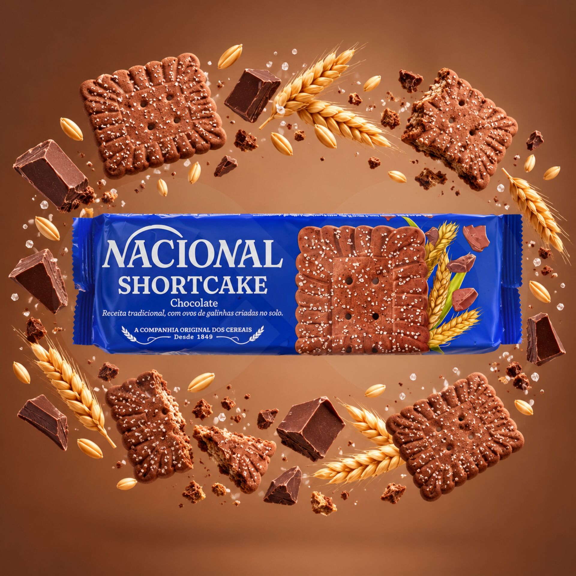 NACIONAL® Bolacha Shortcake Chocolate 180g