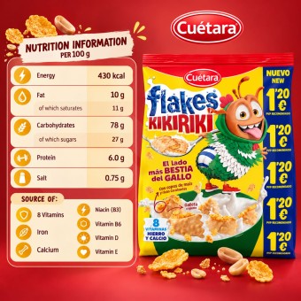CUÉTARA® FLAKES Kikiriki 120g
